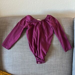 Eggplant purple long sleeve leotard used once like new size 9-12 months